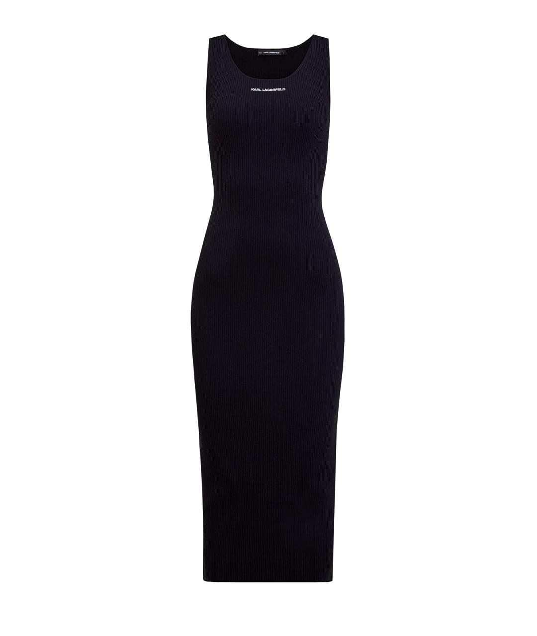 KARL LAGERFELD Черное вискозное повседневное платье, фото 1