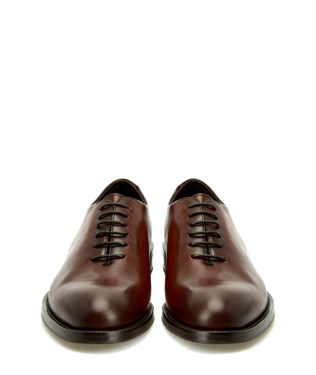 CANALI Коричневые кожаные туфли, фото 5