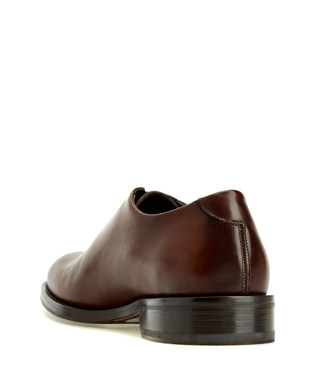 CANALI Коричневые кожаные туфли, фото 4