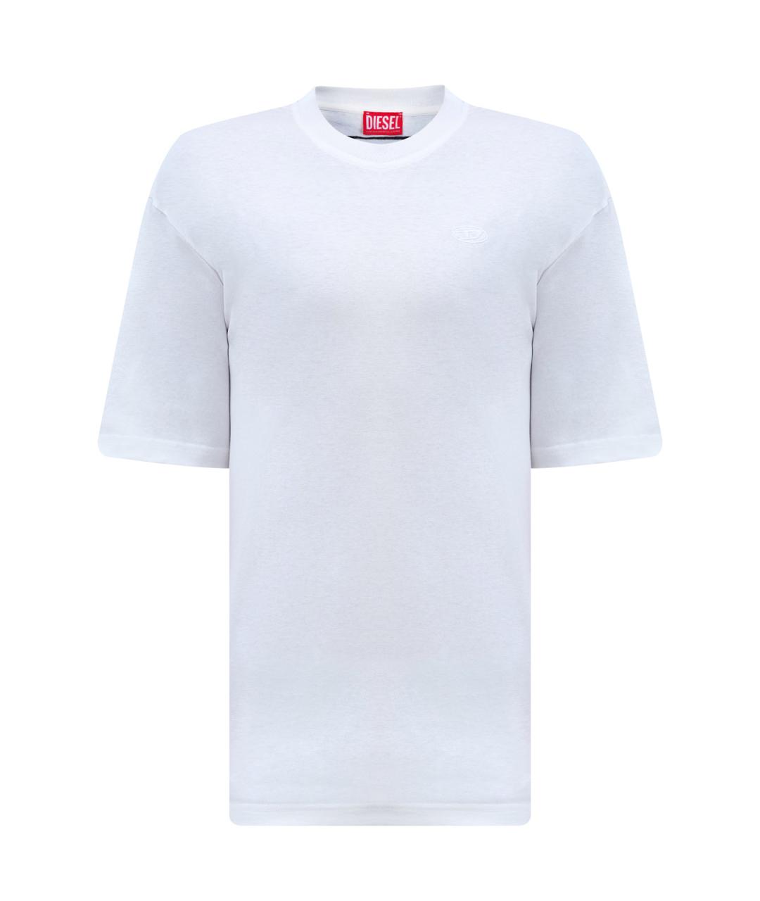 DIESEL Белая хлопковая футболка, фото 1