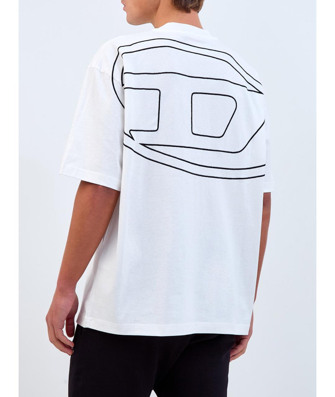 DIESEL Белая хлопковая футболка, фото 4