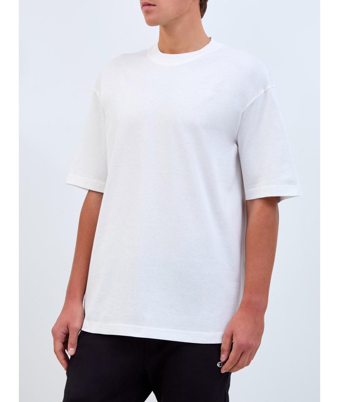 DIESEL Белая хлопковая футболка, фото 3