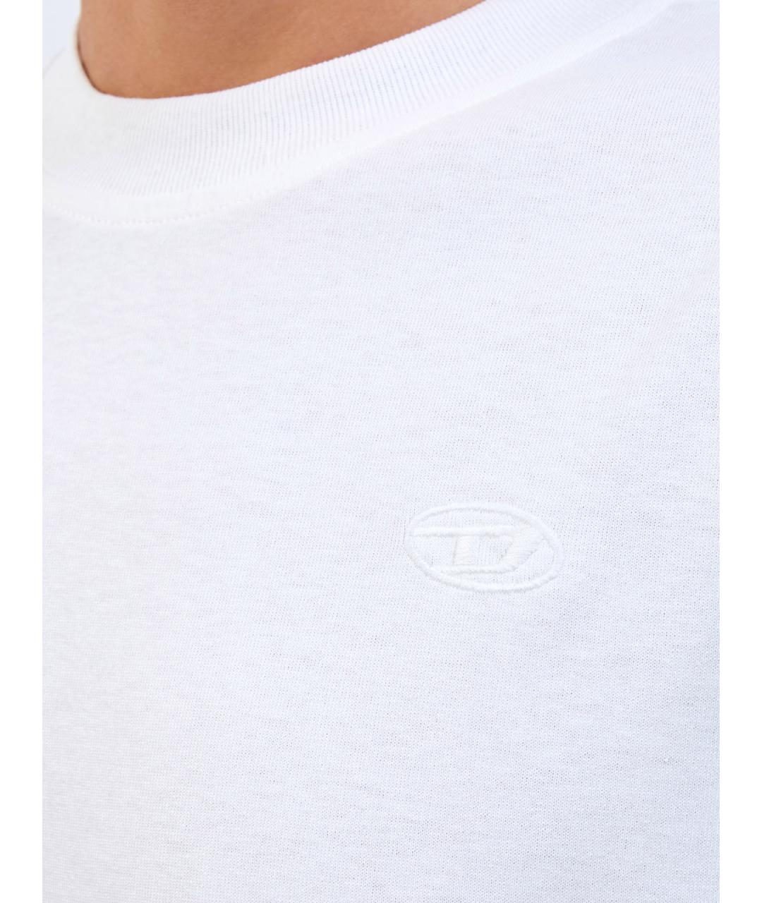 DIESEL Белая хлопковая футболка, фото 5