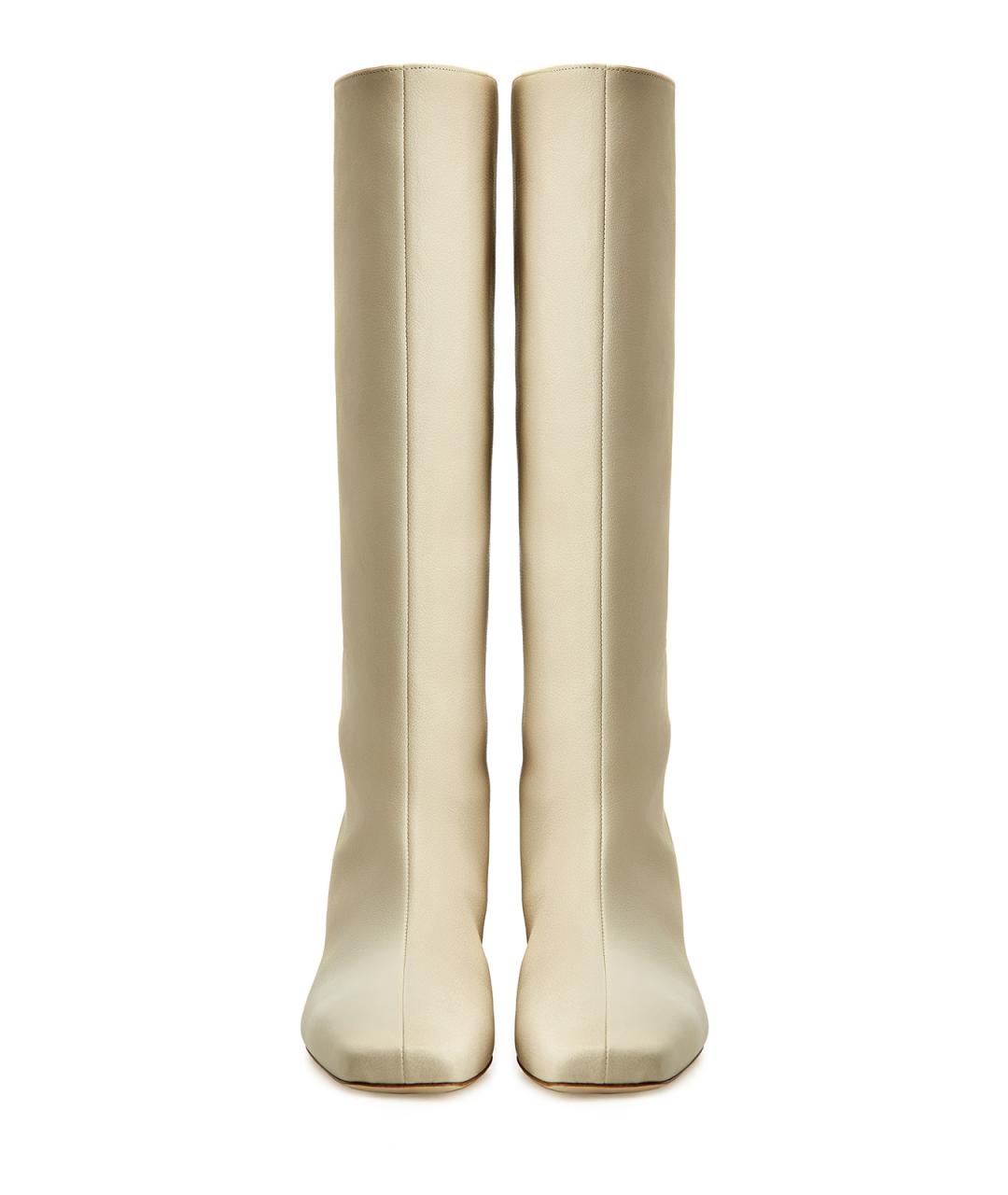 GENTRY PORTOFINO Бежевые кожаные сапоги, фото 4