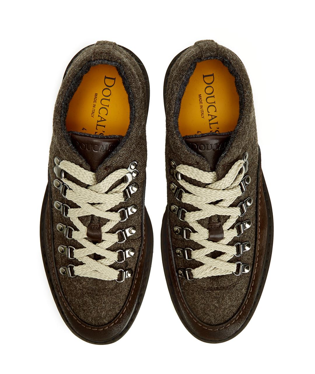 DOUCAL'S Коричневые текстильные низкие ботинки, фото 6