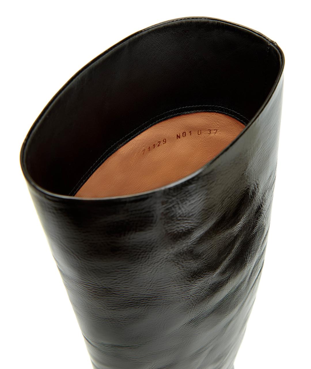 SANTONI Черные сапоги из лакированной кожи, фото 6