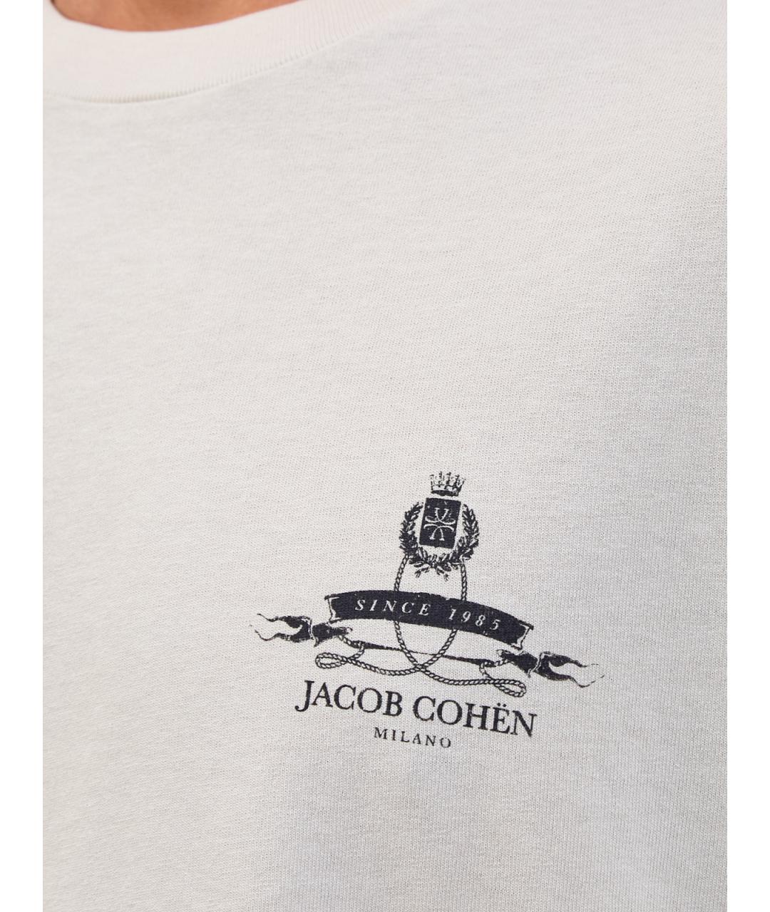 JACOB COHEN Бежевая хлопковая футболка, фото 5