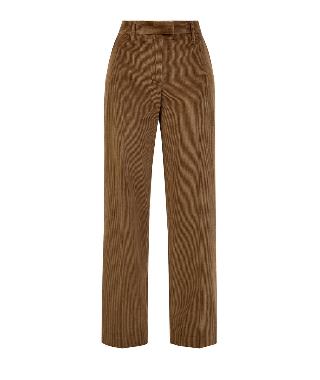 JACOB COHEN Коричневые хлопковые прямые брюки, фото 1