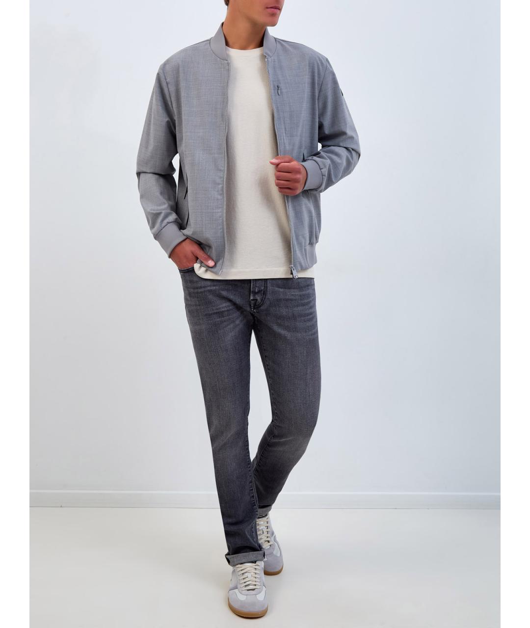JACOB COHEN Серые хлопковые джинсы скинни, фото 2