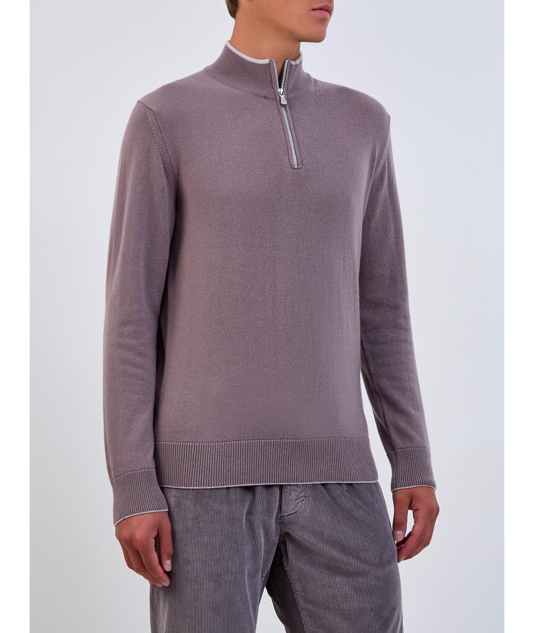 ELEVENTY Фиолетовый кашемировый джемпер / свитер, фото 3