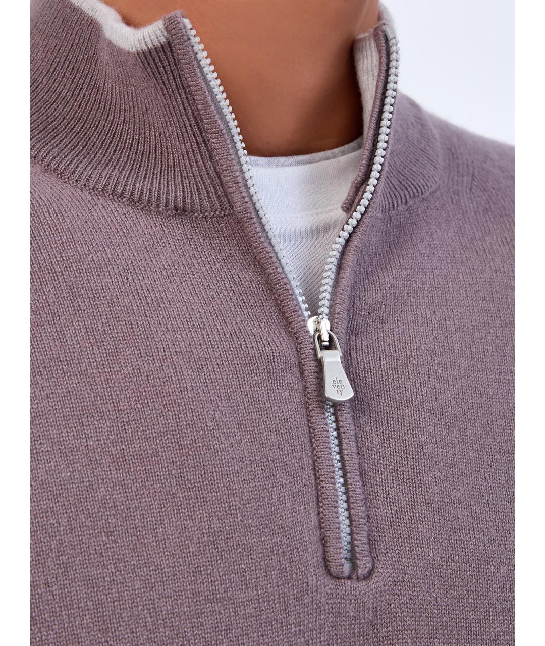 ELEVENTY Фиолетовый кашемировый джемпер / свитер, фото 5