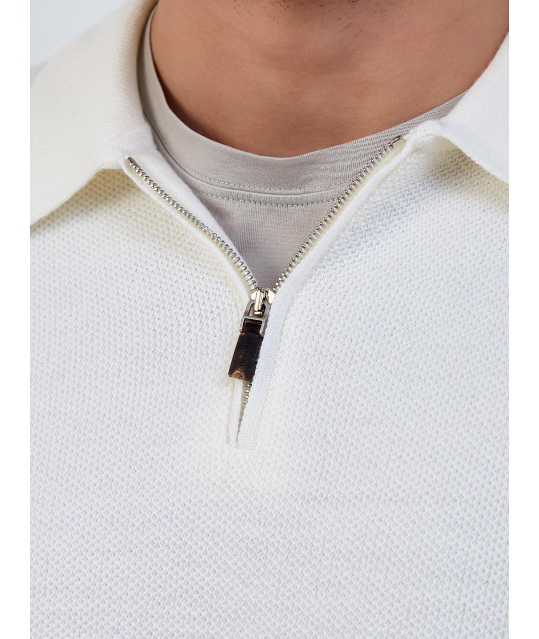 ELEVENTY Белое поло с длинным рукавом, фото 5