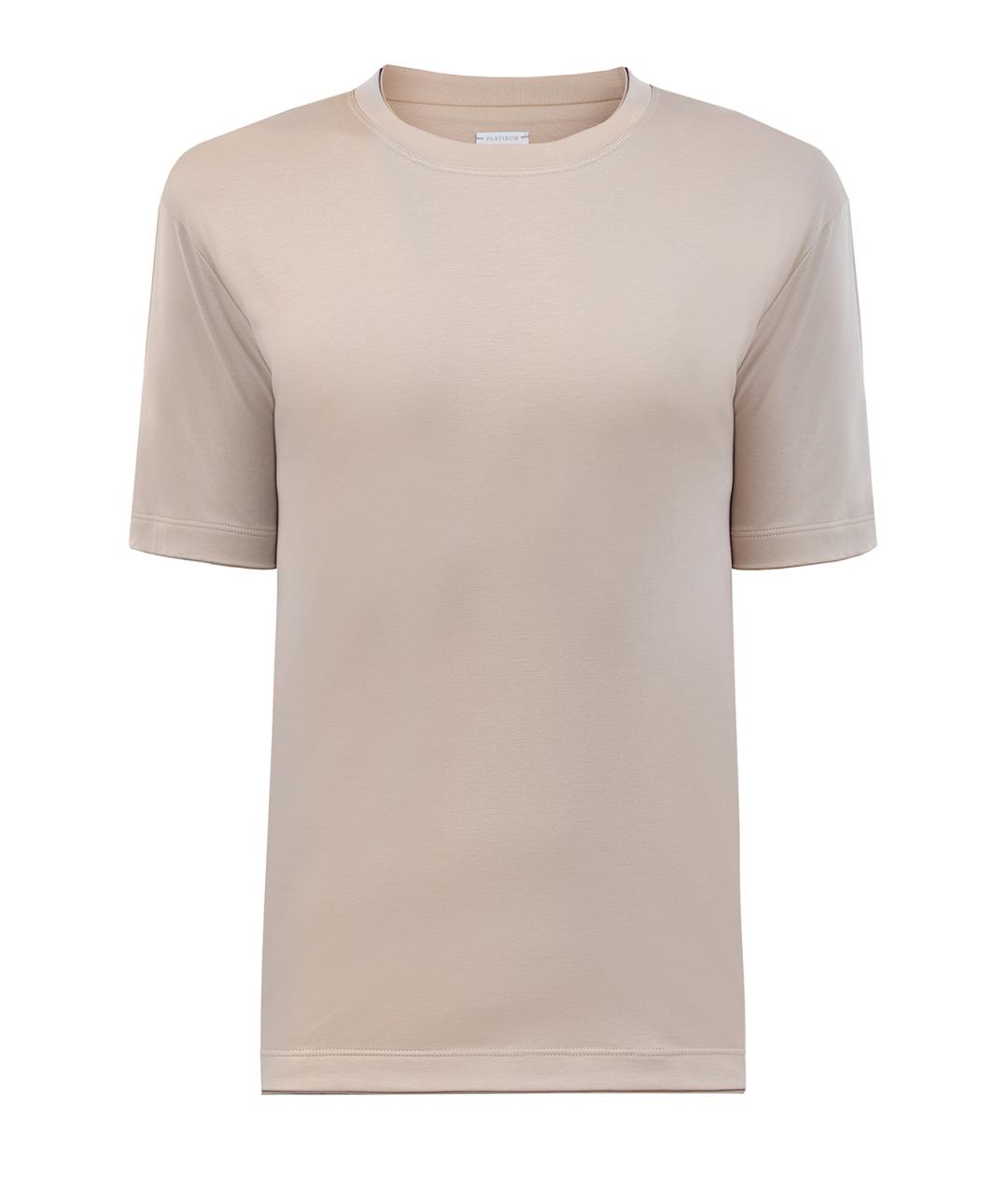 ELEVENTY Бежевая футболка, фото 1