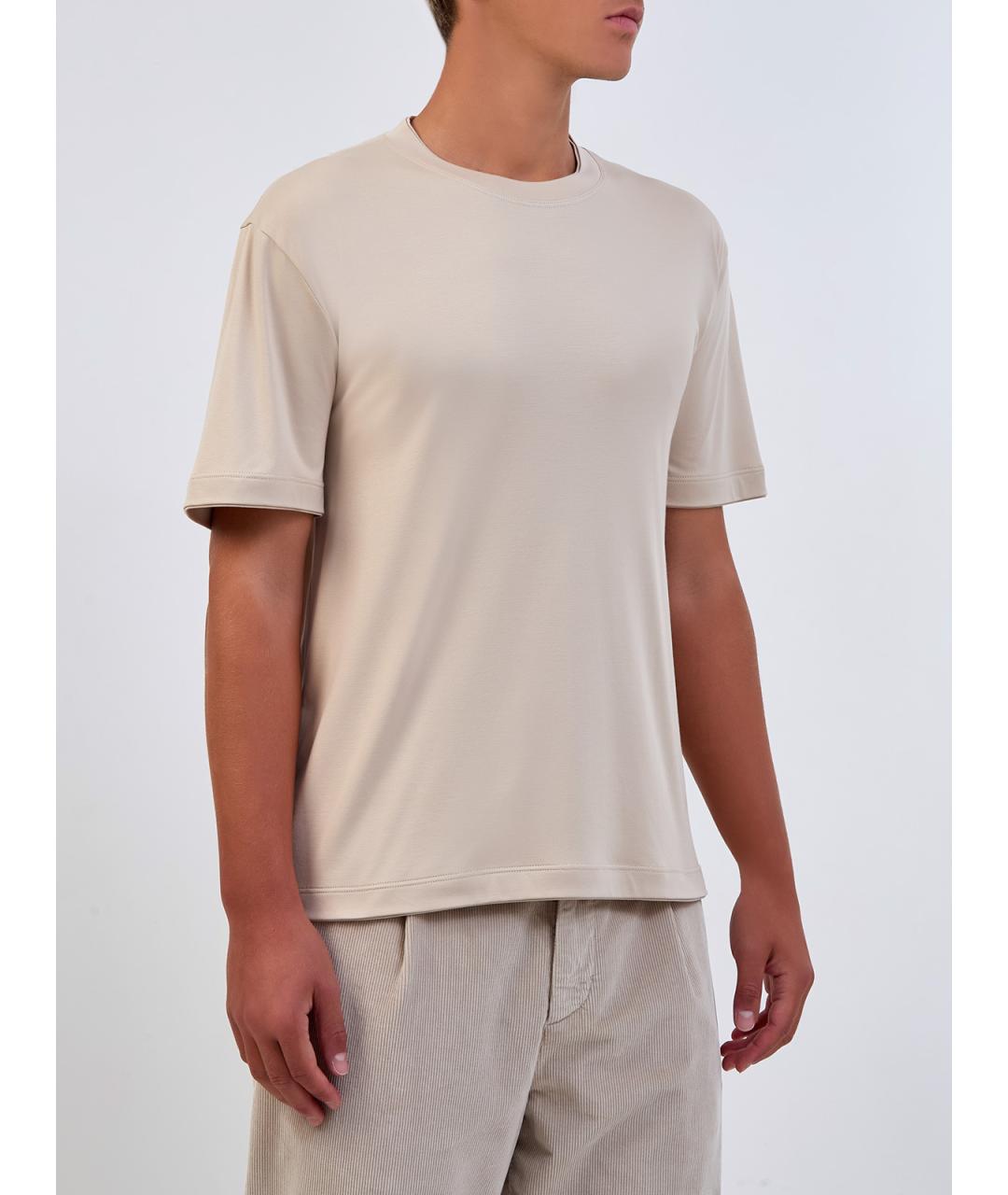 ELEVENTY Бежевая футболка, фото 3