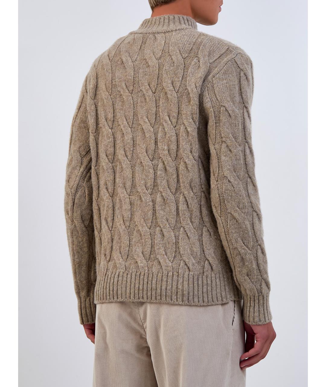 ELEVENTY Коричневый шерстяной кардиган, фото 4