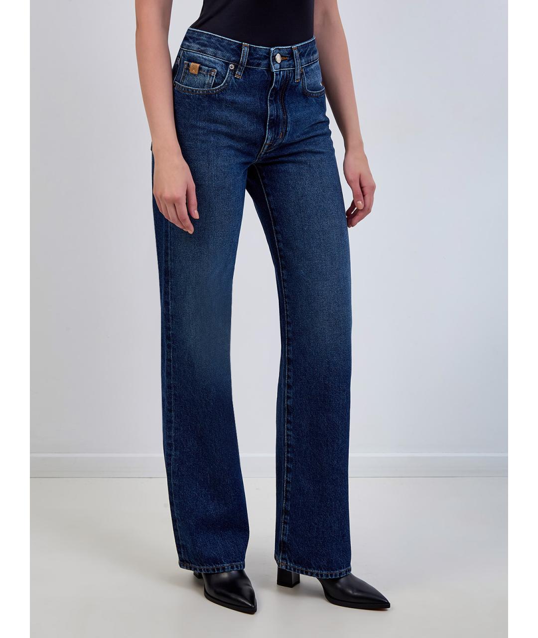 JACOB COHEN Синие хлопковые прямые джинсы, фото 3