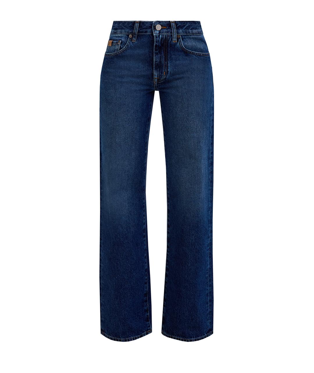 JACOB COHEN Синие хлопковые прямые джинсы, фото 1