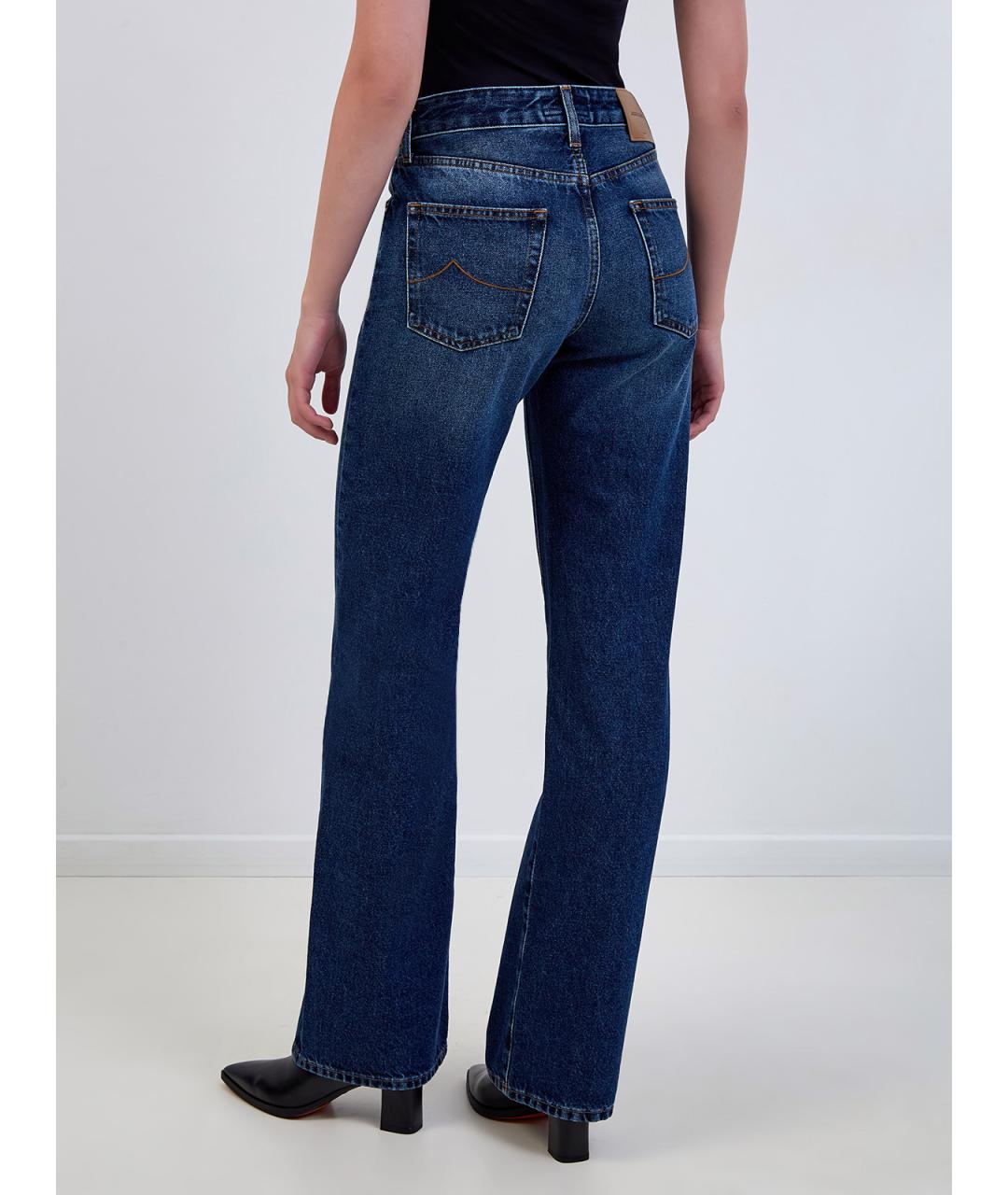 JACOB COHEN Синие хлопковые прямые джинсы, фото 4