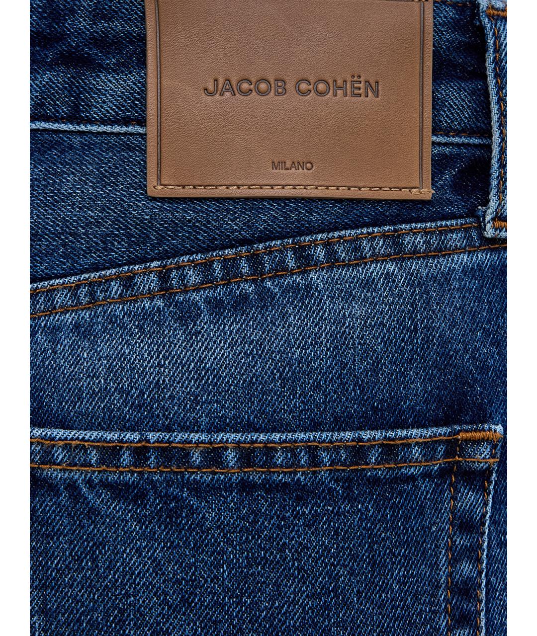 JACOB COHEN Синие хлопковые прямые джинсы, фото 5