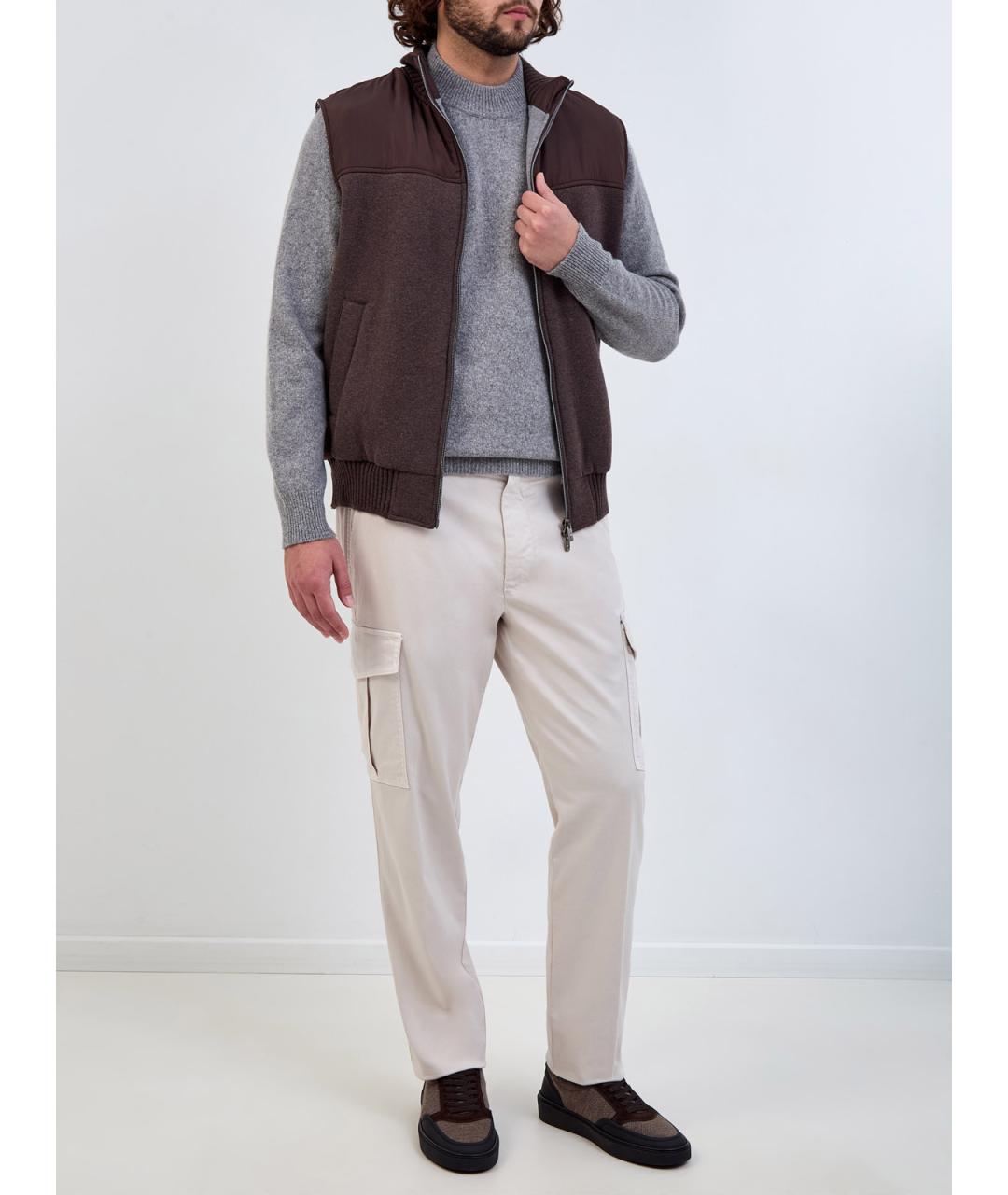 ELEVENTY Серый шерстяной джемпер / свитер, фото 2