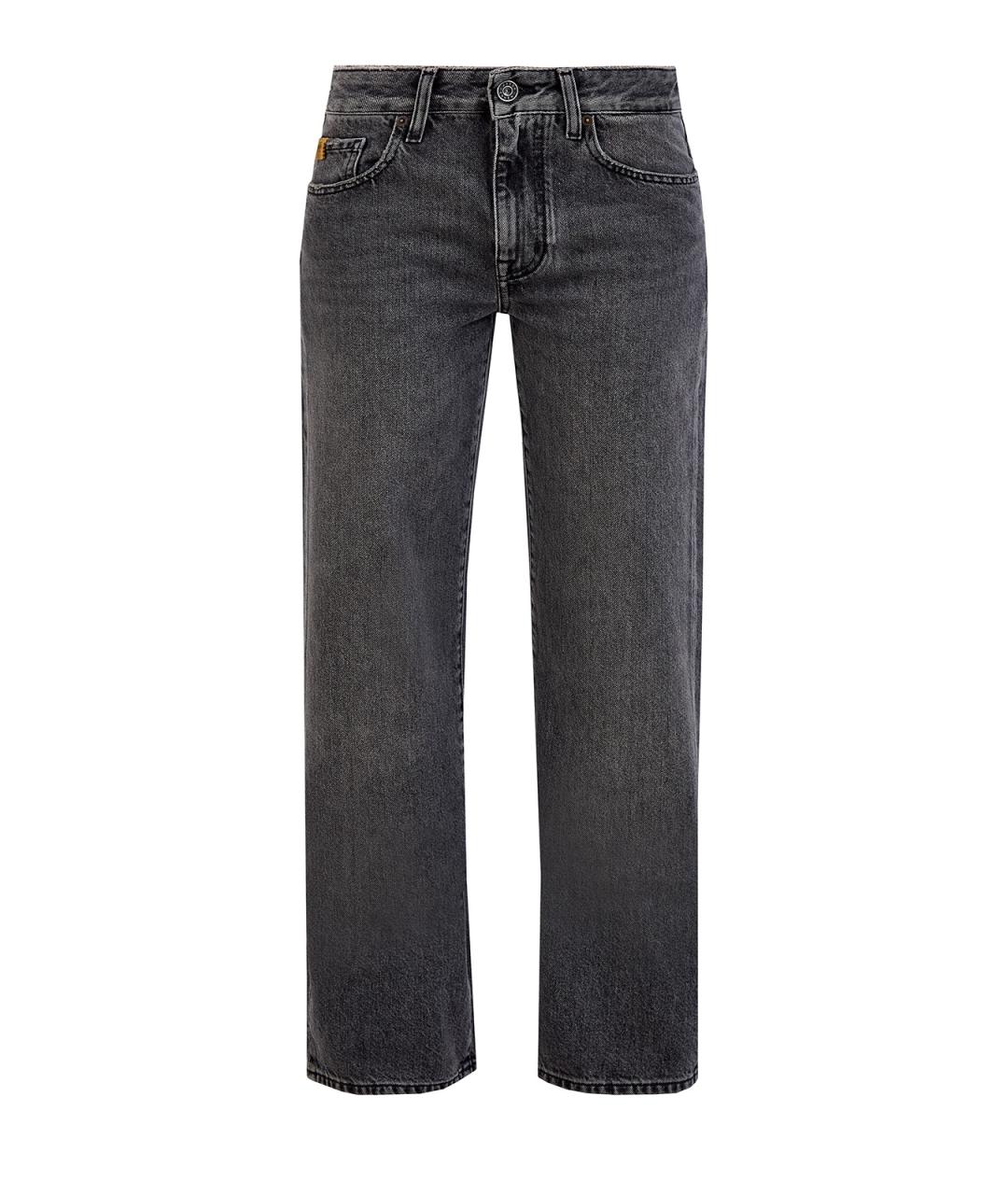 JACOB COHEN Серые хлопковые прямые джинсы, фото 1