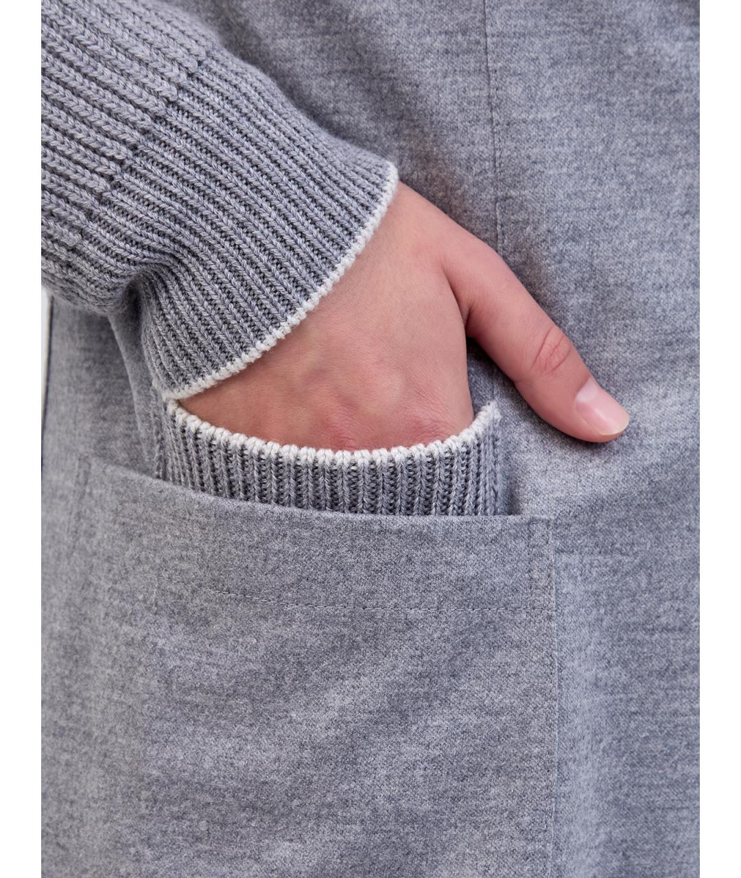 ELEVENTY Серый шерстяной пиджак, фото 5