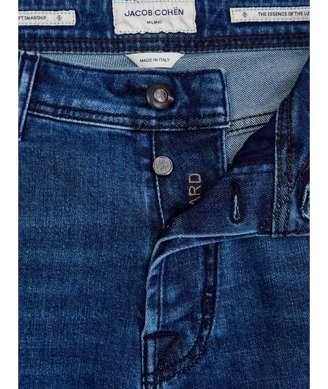 JACOB COHEN Синие хлопковые прямые джинсы, фото 6