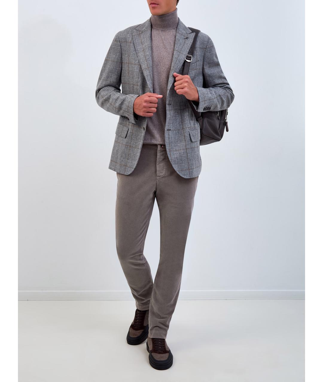 JACOB COHEN Серые хлопковые повседневные брюки, фото 2