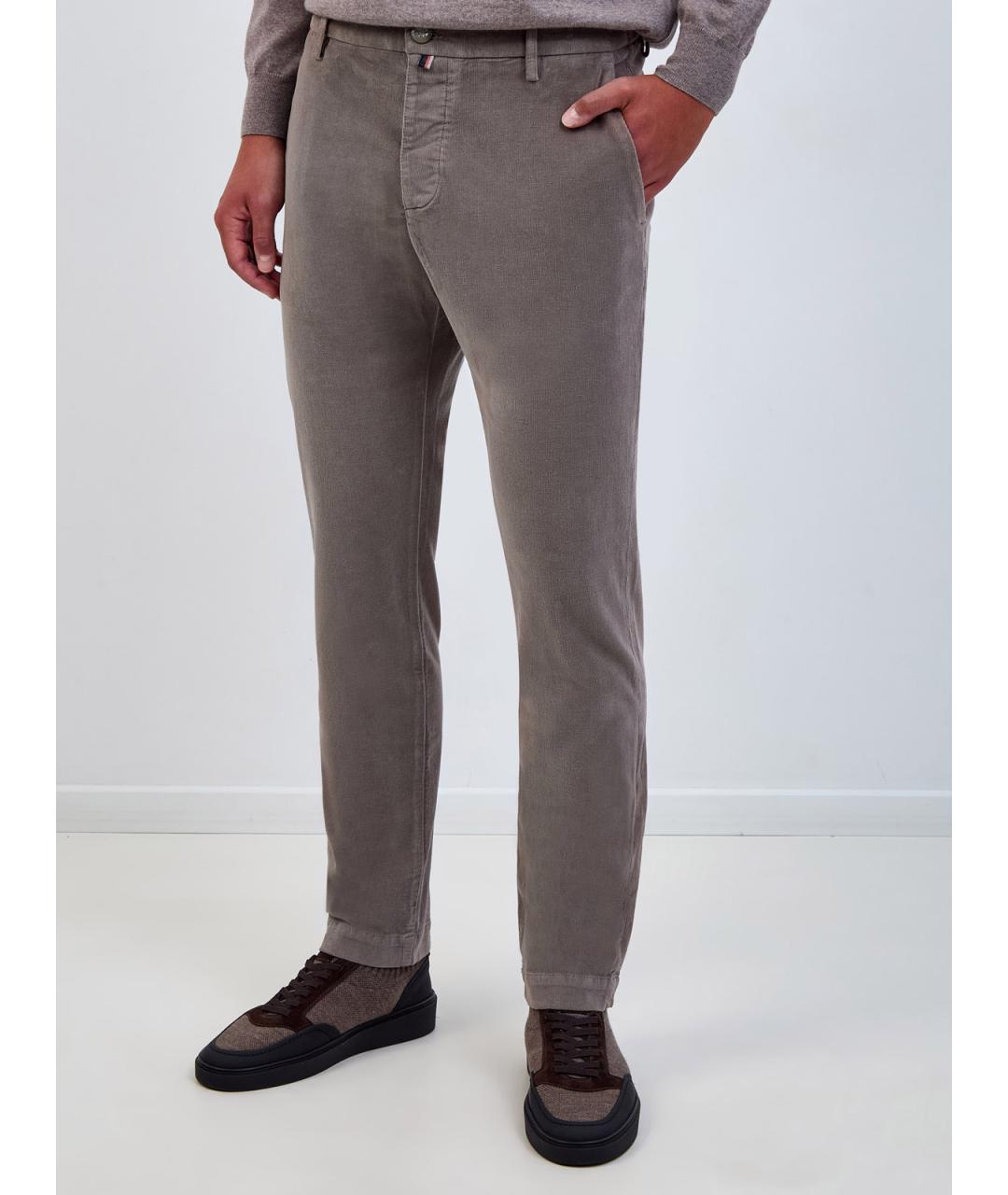 JACOB COHEN Серые хлопковые повседневные брюки, фото 3