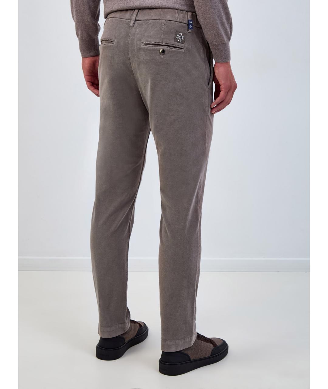 JACOB COHEN Серые хлопковые повседневные брюки, фото 4
