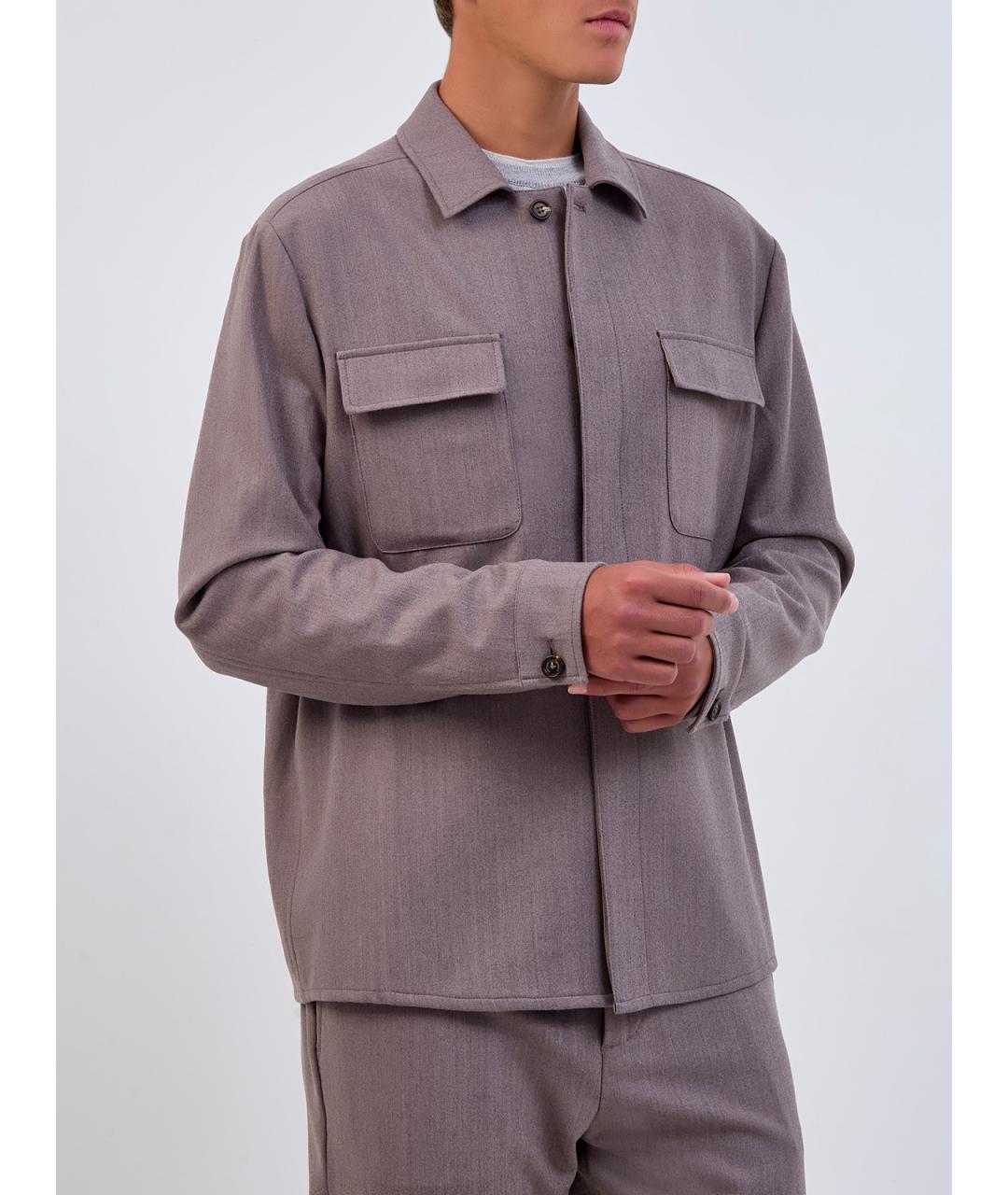 ELEVENTY Фиолетовая шерстяная куртка, фото 3