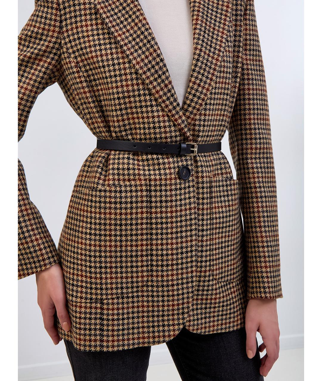 LORENA ANTONIAZZI Черный кожаный ремень, фото 2