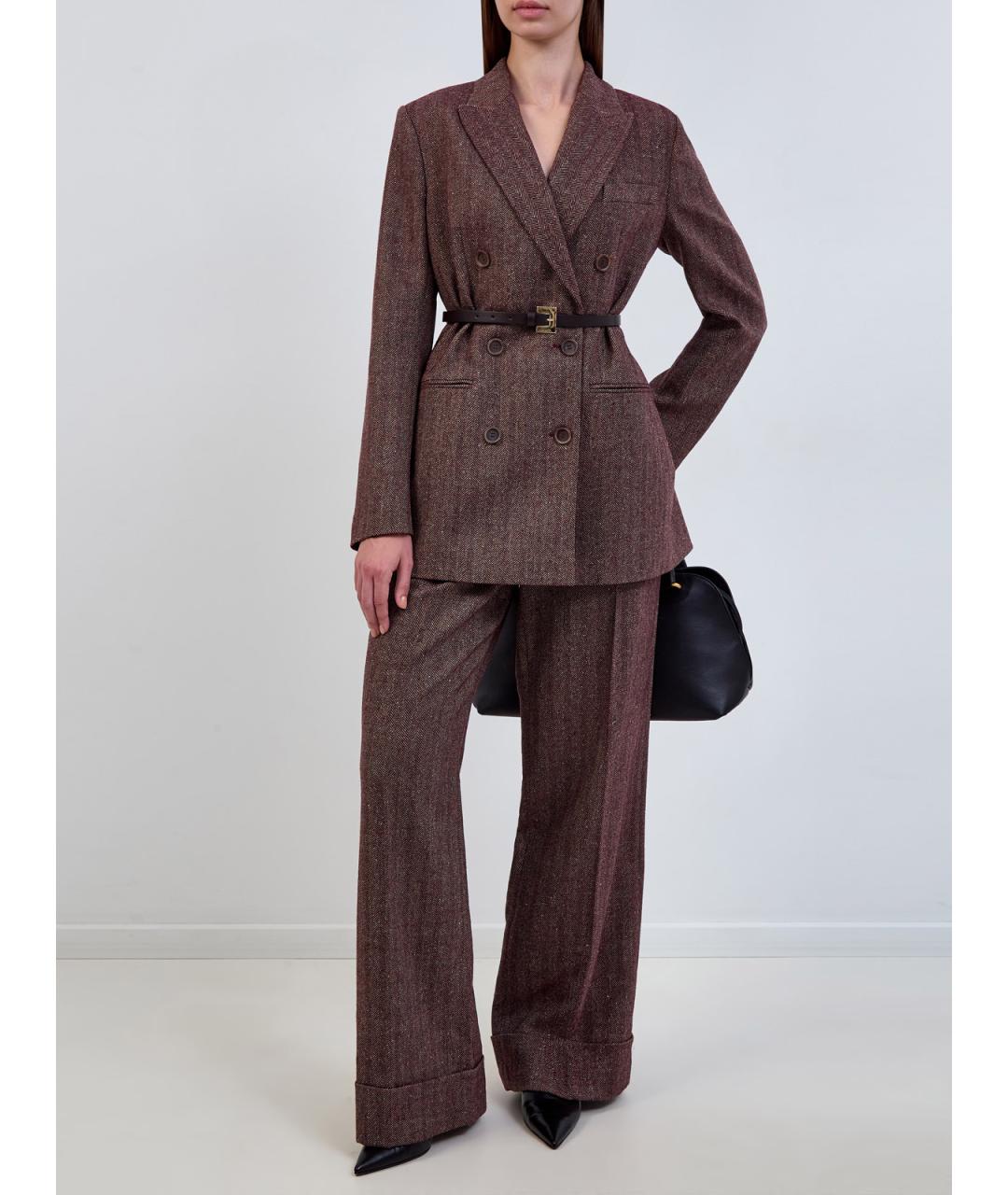 LORENA ANTONIAZZI Коричневый кожаный ремень, фото 4