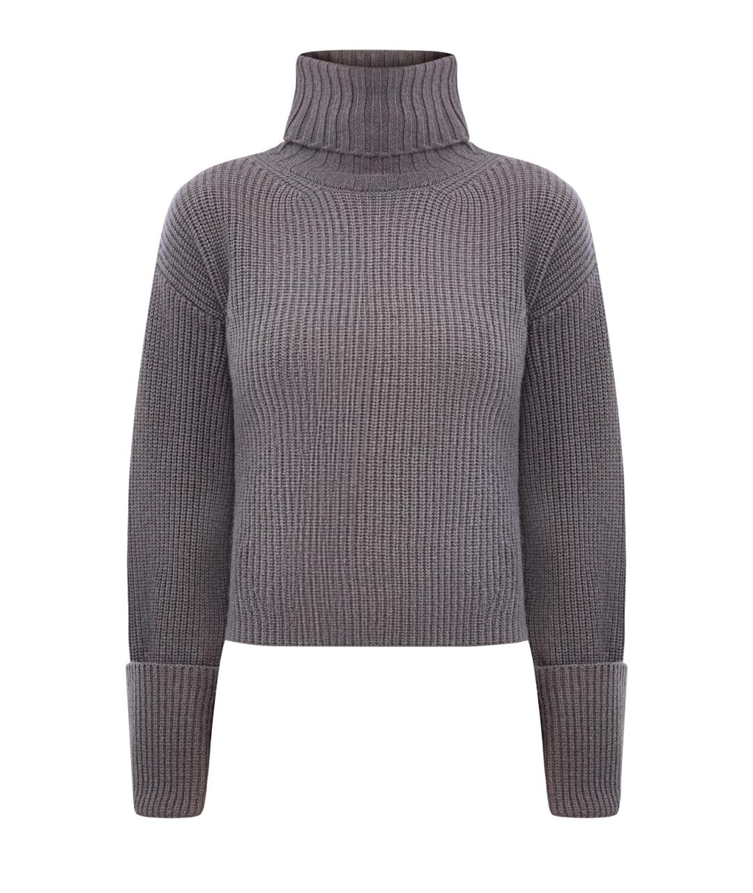 YVES SALOMON Серый шерстяной джемпер / свитер, фото 1