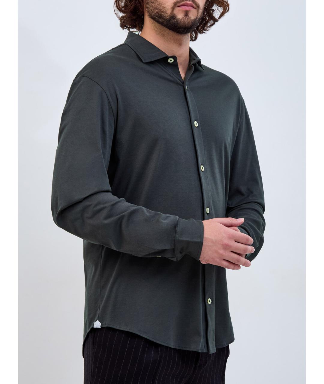 ELEVENTY Зеленая кэжуал рубашка, фото 3