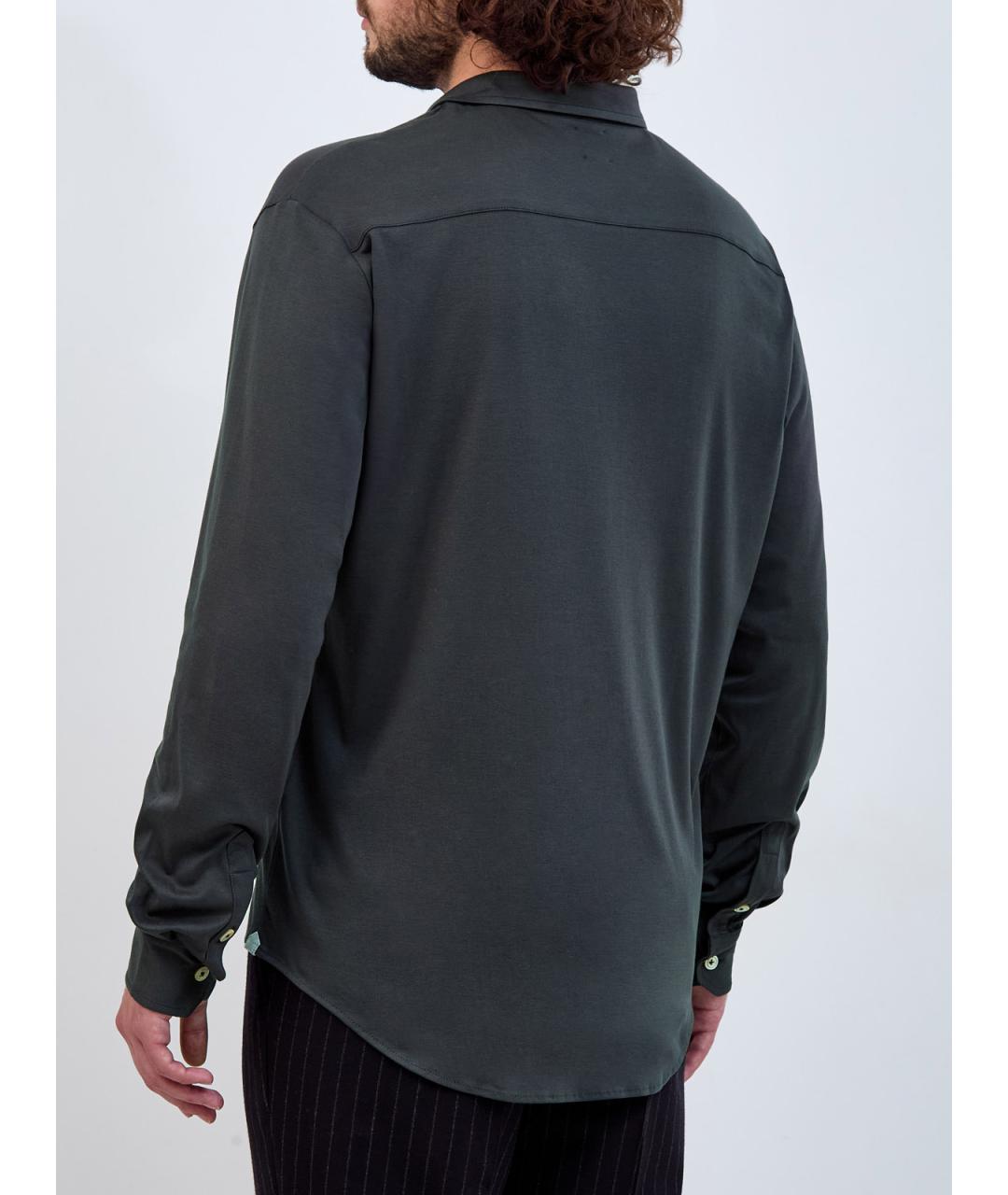 ELEVENTY Зеленая кэжуал рубашка, фото 4