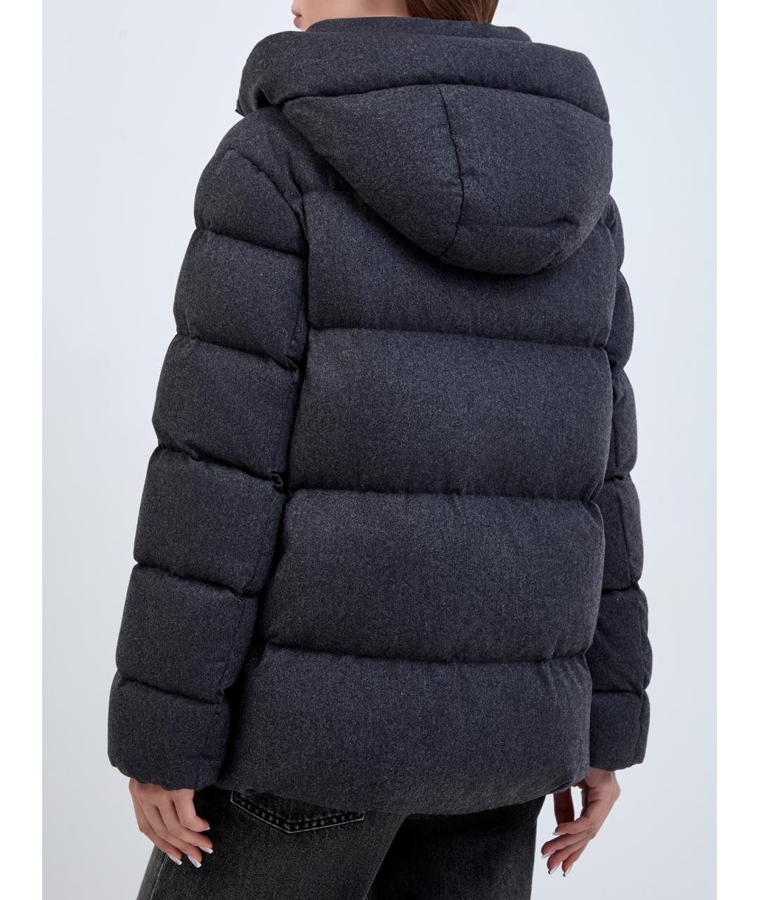 HETREGO Антрацитовый полиамидовый пуховик, фото 4