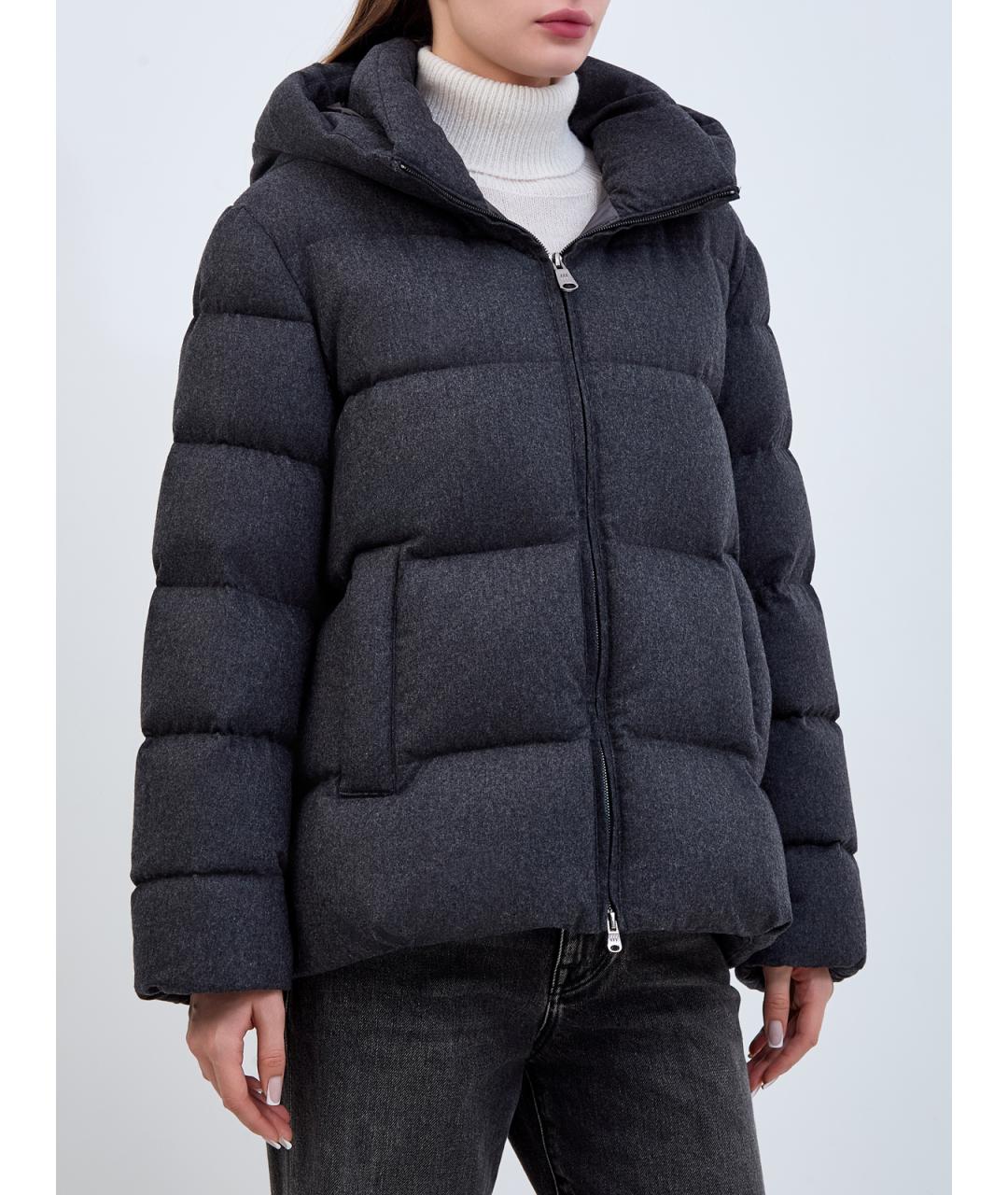 HETREGO Антрацитовый полиамидовый пуховик, фото 3