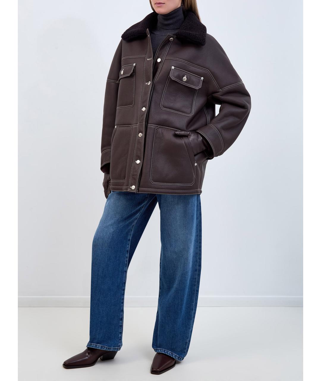 BLANCHA Коричневая кожаная дубленка, фото 2