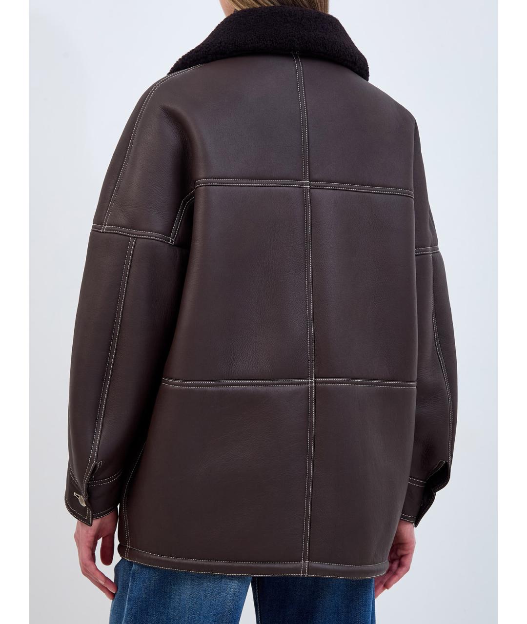 BLANCHA Коричневая кожаная дубленка, фото 4