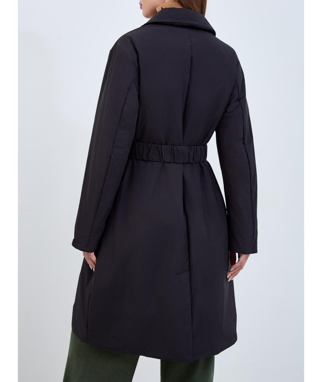 HETREGO Черный полиэстеровый тренч/плащ, фото 4