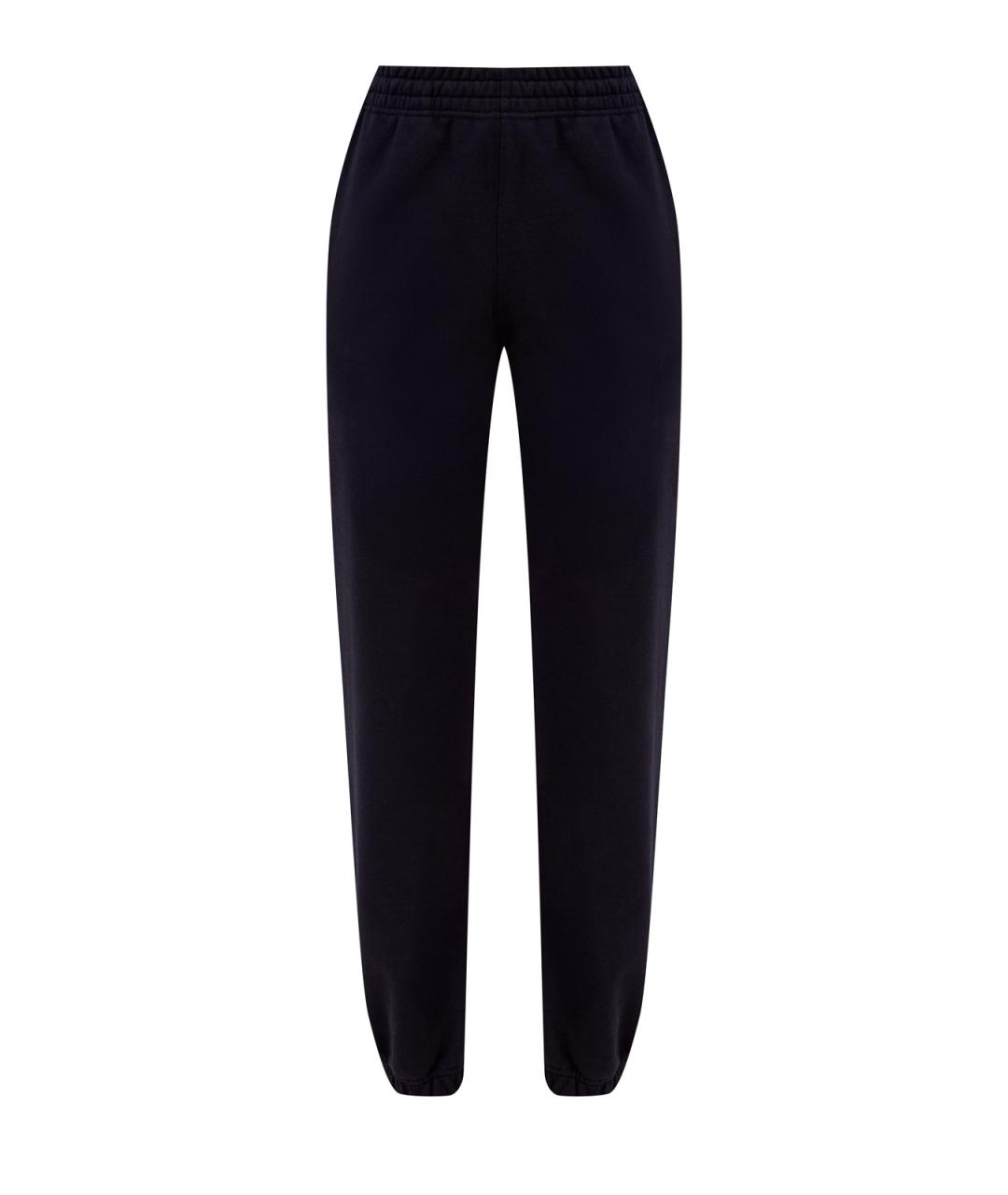 BURBERRY Черные хлопковые прямые брюки, фото 1