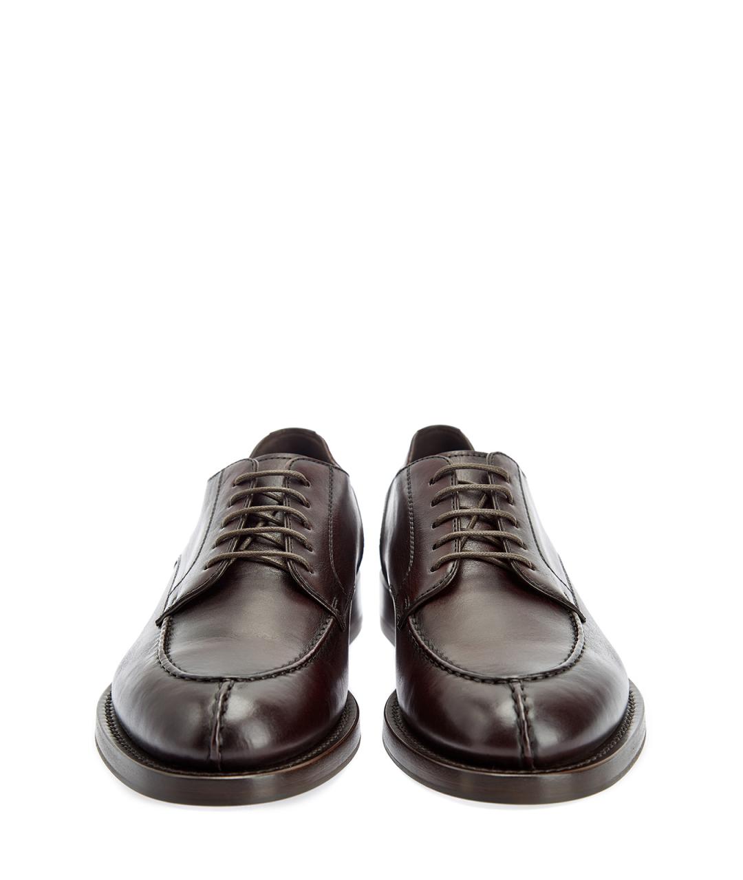 BRUNELLO CUCINELLI Коричневые кожаные туфли, фото 6