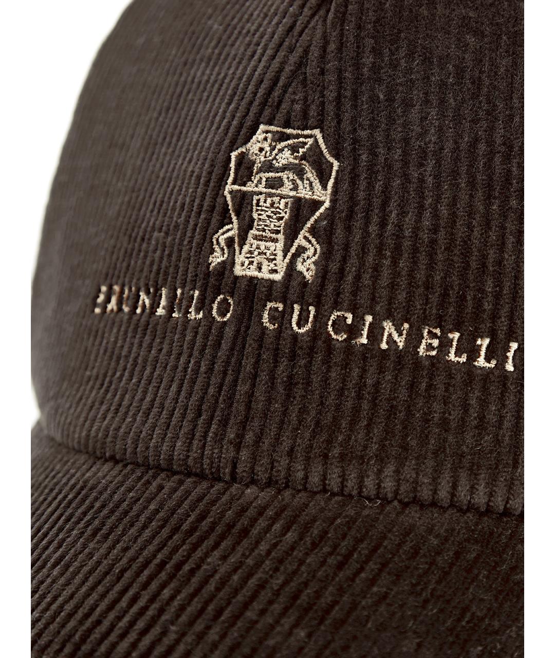 BRUNELLO CUCINELLI Коричневая хлопковая кепка/бейсболка, фото 5