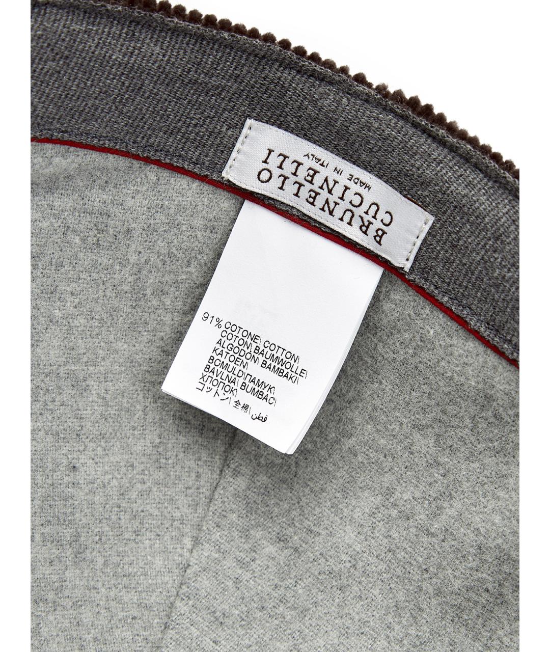 BRUNELLO CUCINELLI Коричневая хлопковая кепка/бейсболка, фото 6