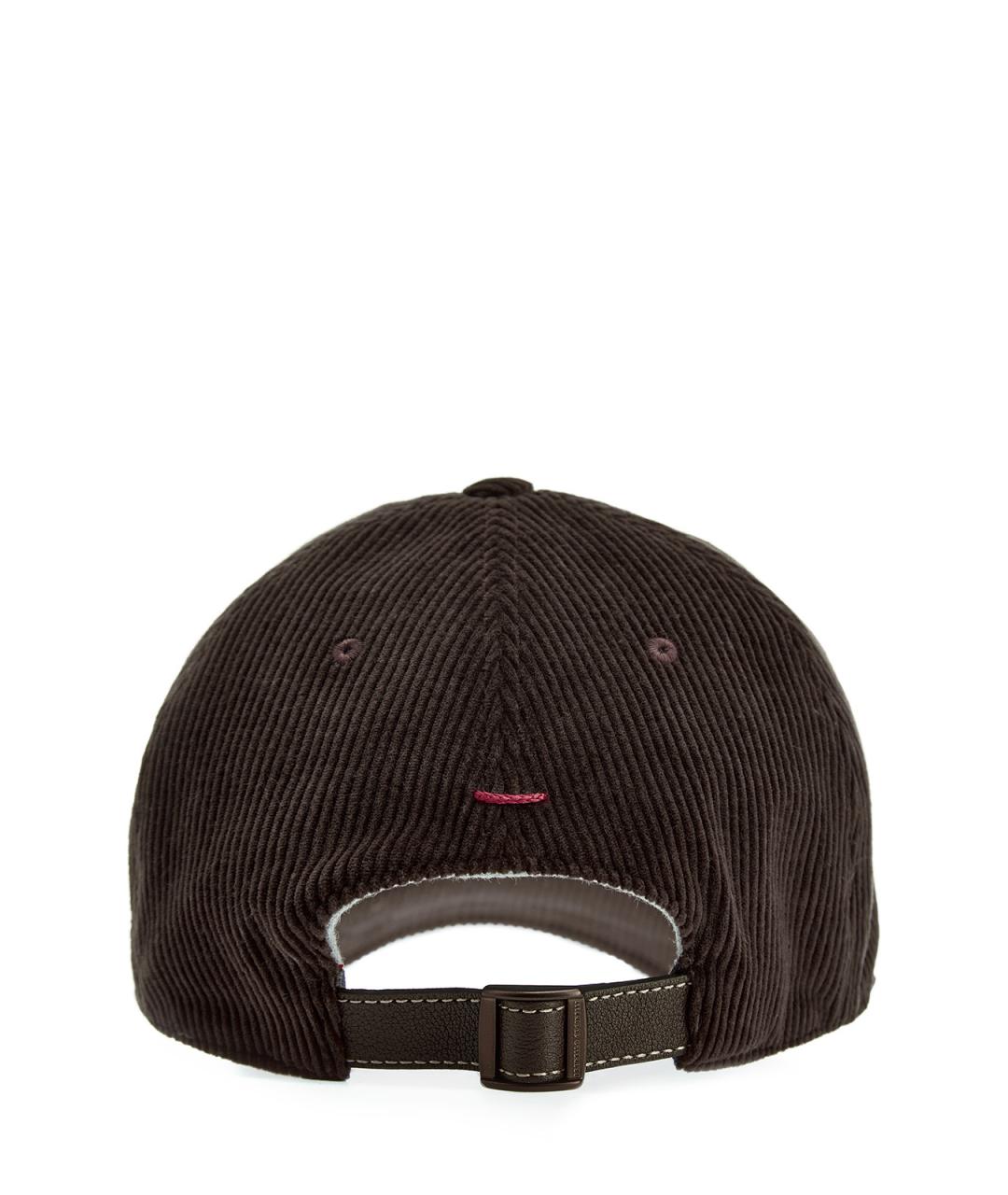 BRUNELLO CUCINELLI Коричневая хлопковая кепка/бейсболка, фото 4