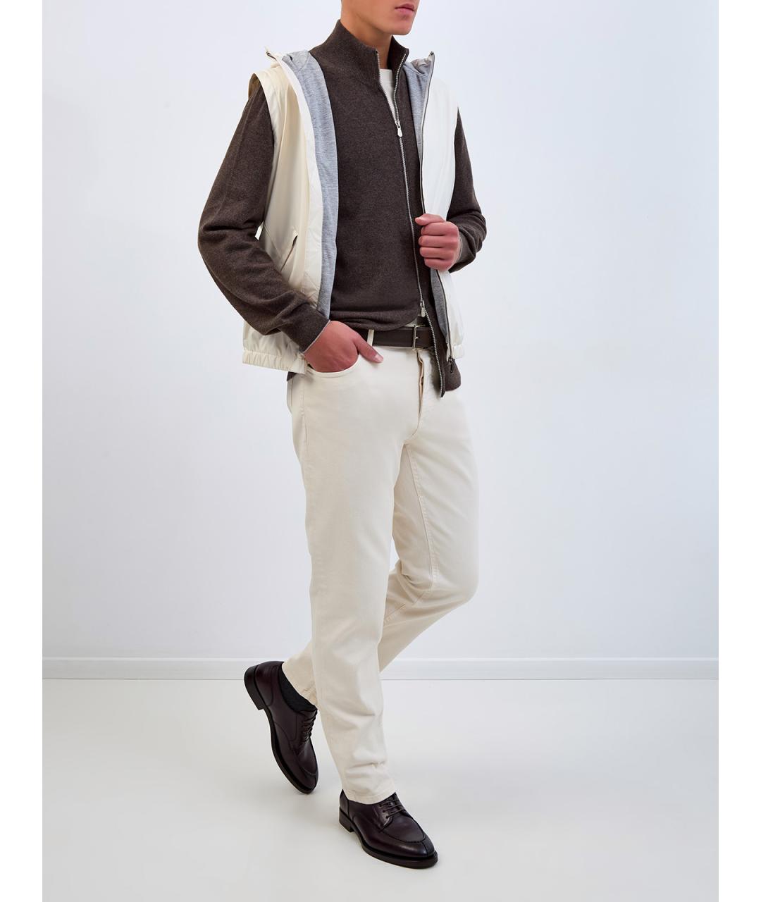 BRUNELLO CUCINELLI Коричневый кашемировый кардиган, фото 2