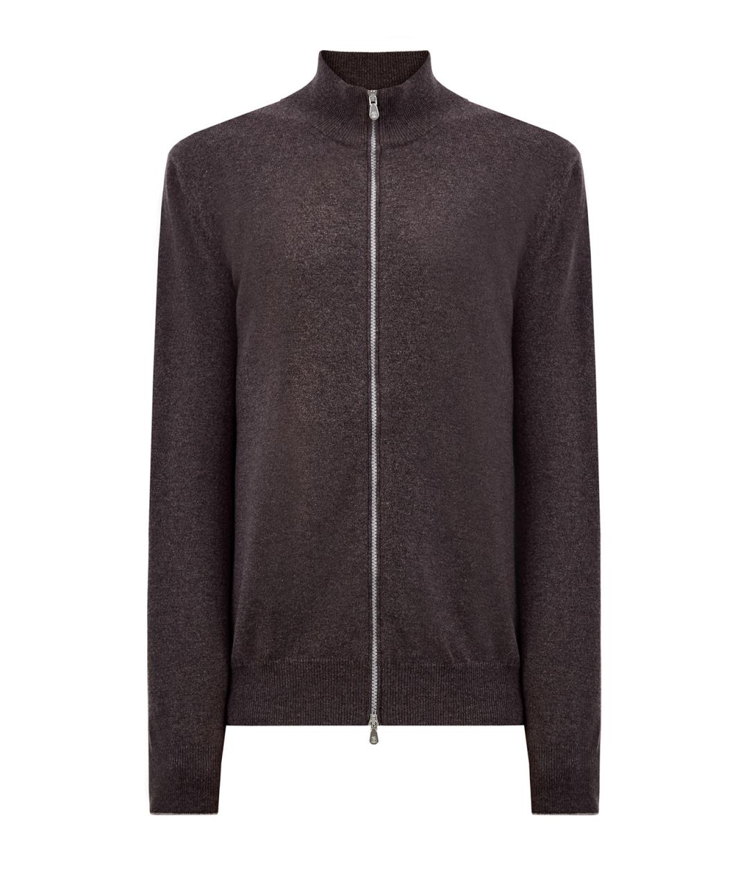 BRUNELLO CUCINELLI Коричневый кашемировый кардиган, фото 1