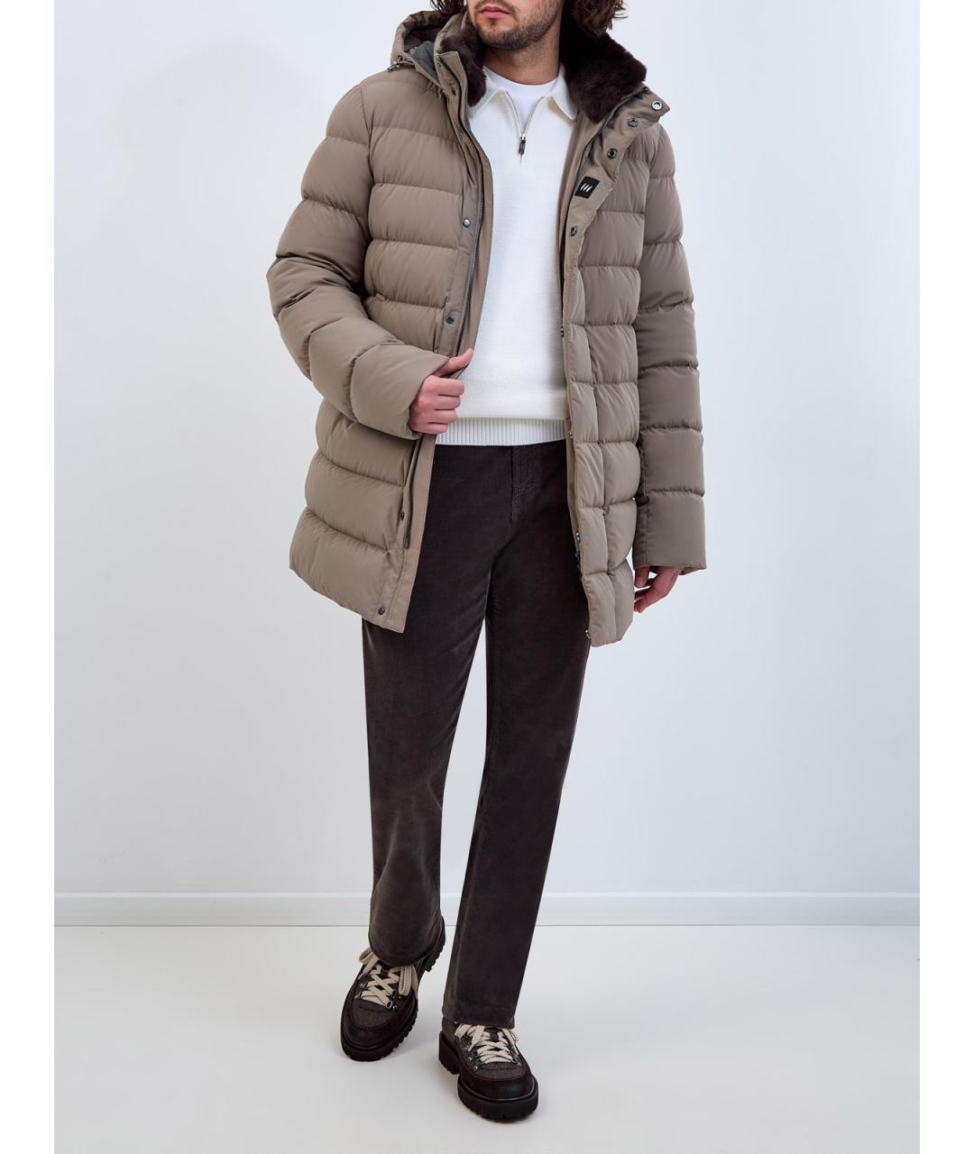 HETREGO Коричневый полиамидовый пуховик, фото 2