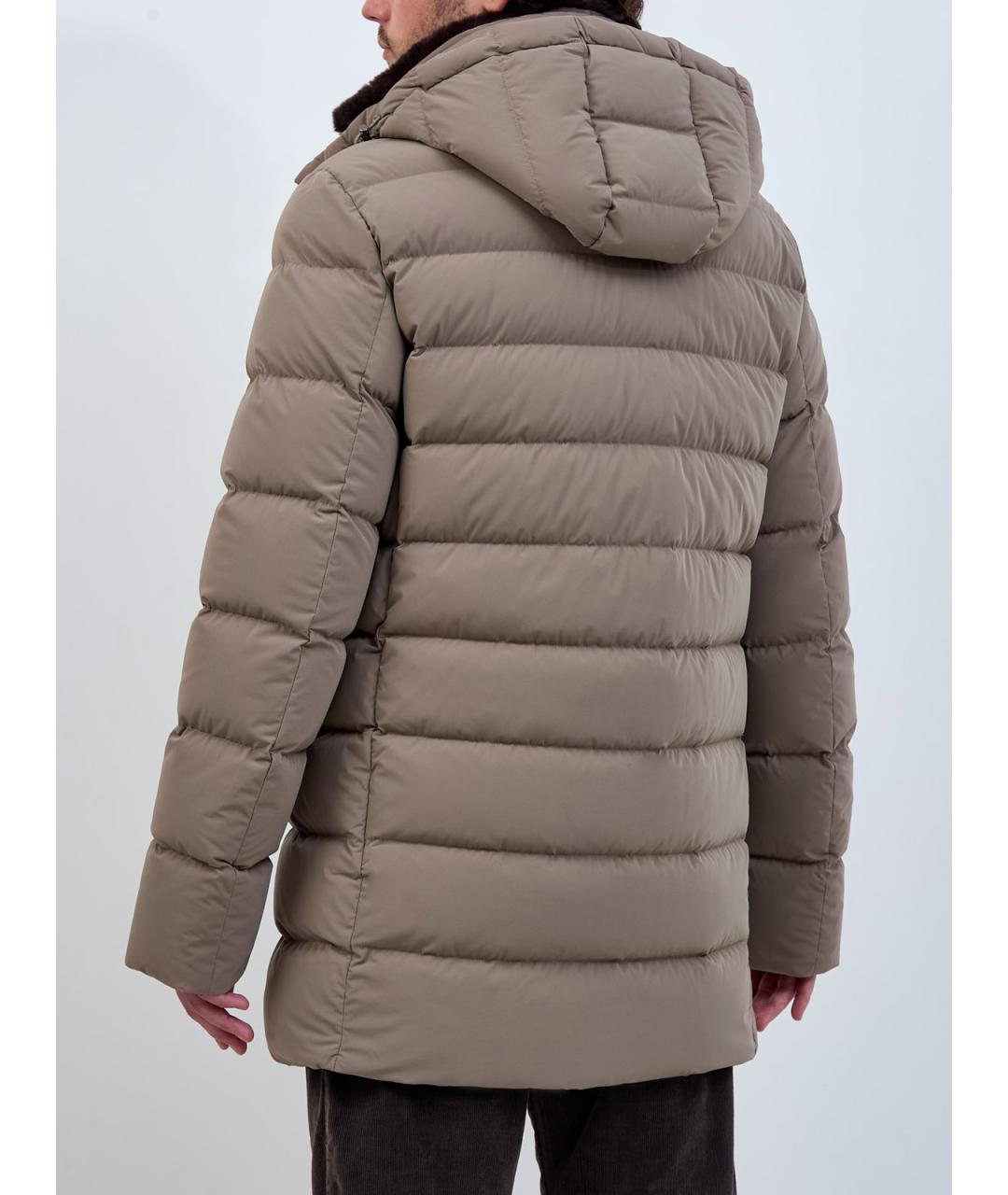 HETREGO Коричневый полиамидовый пуховик, фото 4